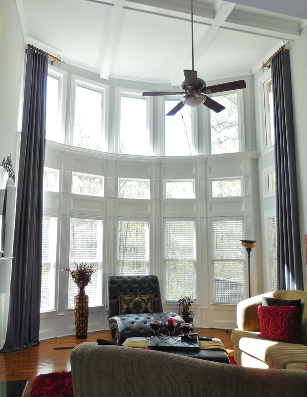Window Treatments For Two Story Windows, Two Story Living Room Curtains
